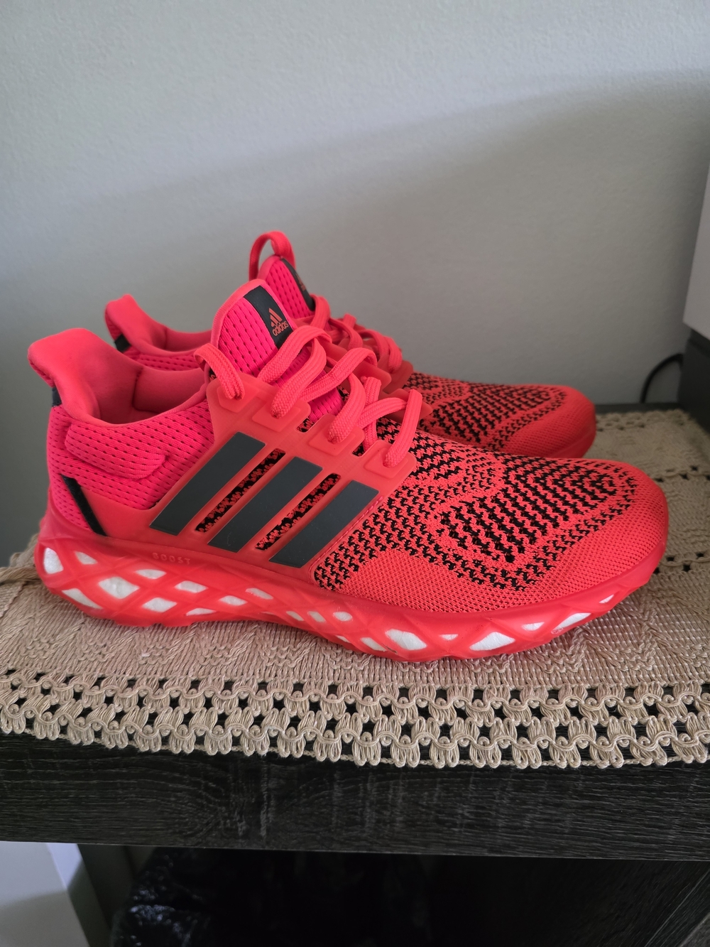 adidas Neon Pink Athletic Running Shoes